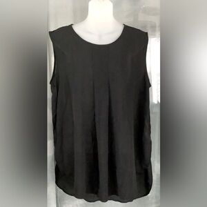 IMAN GLOBAL CHIC LUXURY RESORT PLEATED FRONT SLEEVELESS TANK